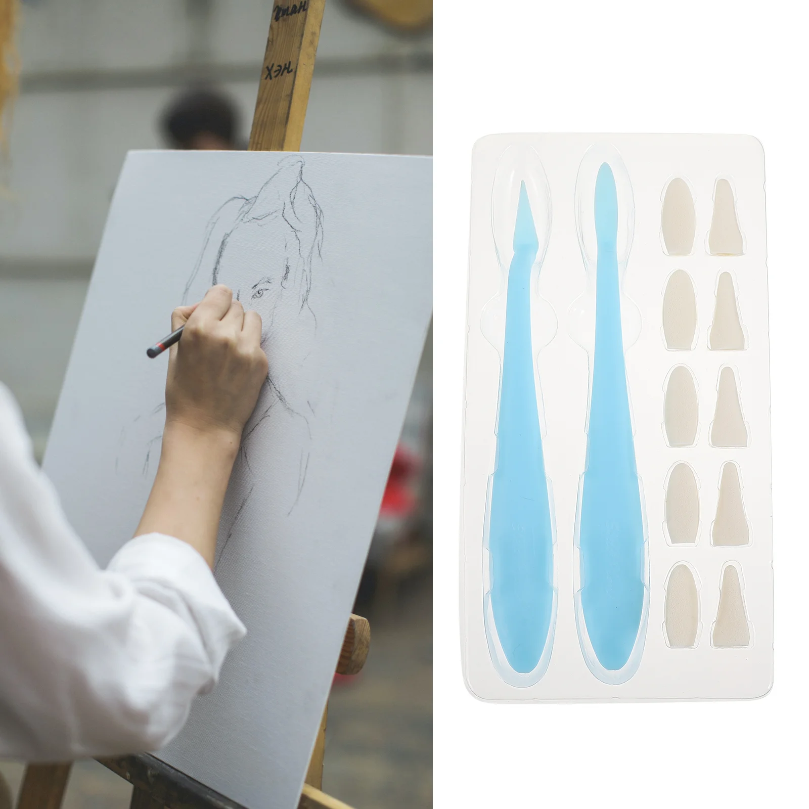 

Erase The Knife and Wipe Pen Sketch Sponge Wiper Corn Tortillas Tool Artist Drawing Supplies Blooming Effect Highlight