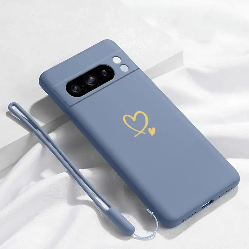 Hollow Heart Silicone Phone Case - Stylish Bracelet Design Cover