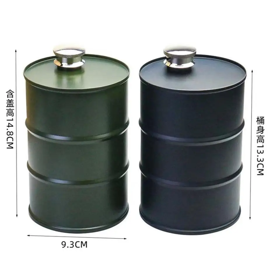 1 Pcs Stainless Steel Water Bottle Portable Outdoor Small Mini Water Bottle Bucket Oil Bucket Water Bottle Home Kitchen Tools