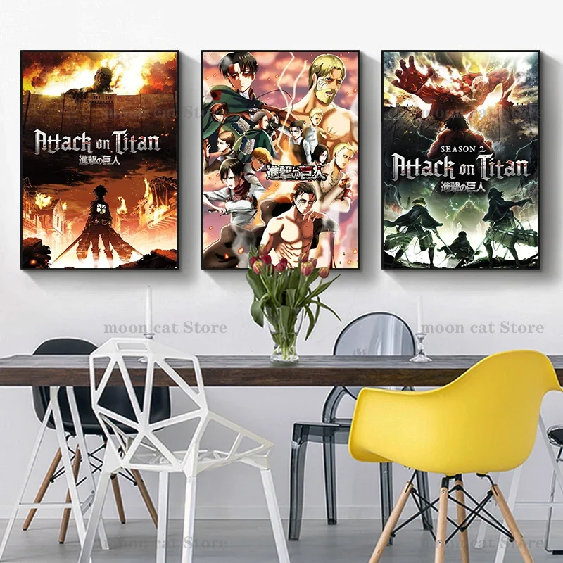 Stunning Anime Art Canvas: Attack on Titan Final Part Wall Decor