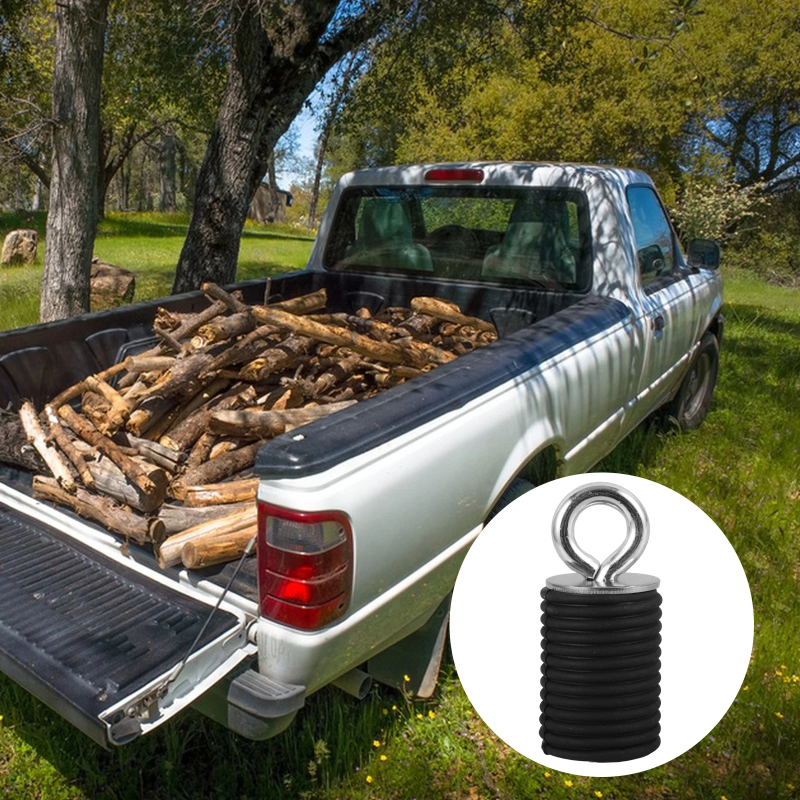 

Little Black All Terrain Vehicle Fixed Buckle Rubber Tie-down Anchors Bed for ATV