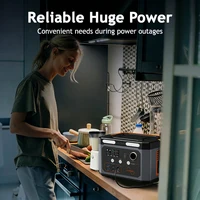 Station d'alimentation portable 600W, batterie 330Wh (1200W de pointe), générateur solaire à sortie AC pour le camping, les camping-cars, les situations d'urgence et les générateurs domestiques 2