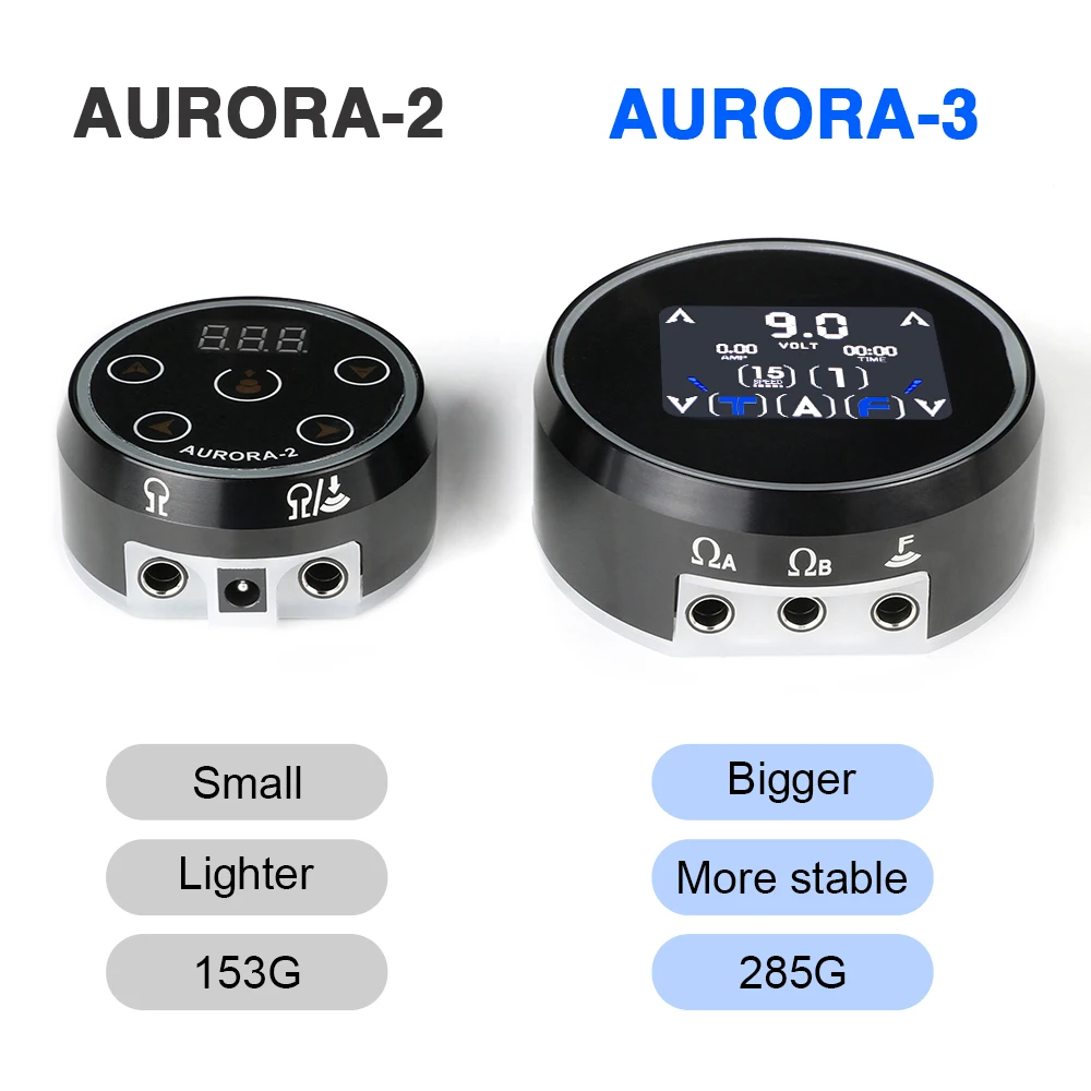 Pestrý tetování energie poskytnout AURORA3 AURORA2 digitální LCD plný dotek obrazovka dvojí výroba elektrické napětí poskytnout pro rotační tetování stroj