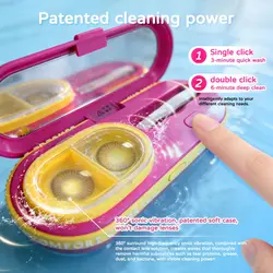 Contact Lens Care Kit - Cleaning Solution, Case, and Insertion Tool (Lens Cleaner 1)