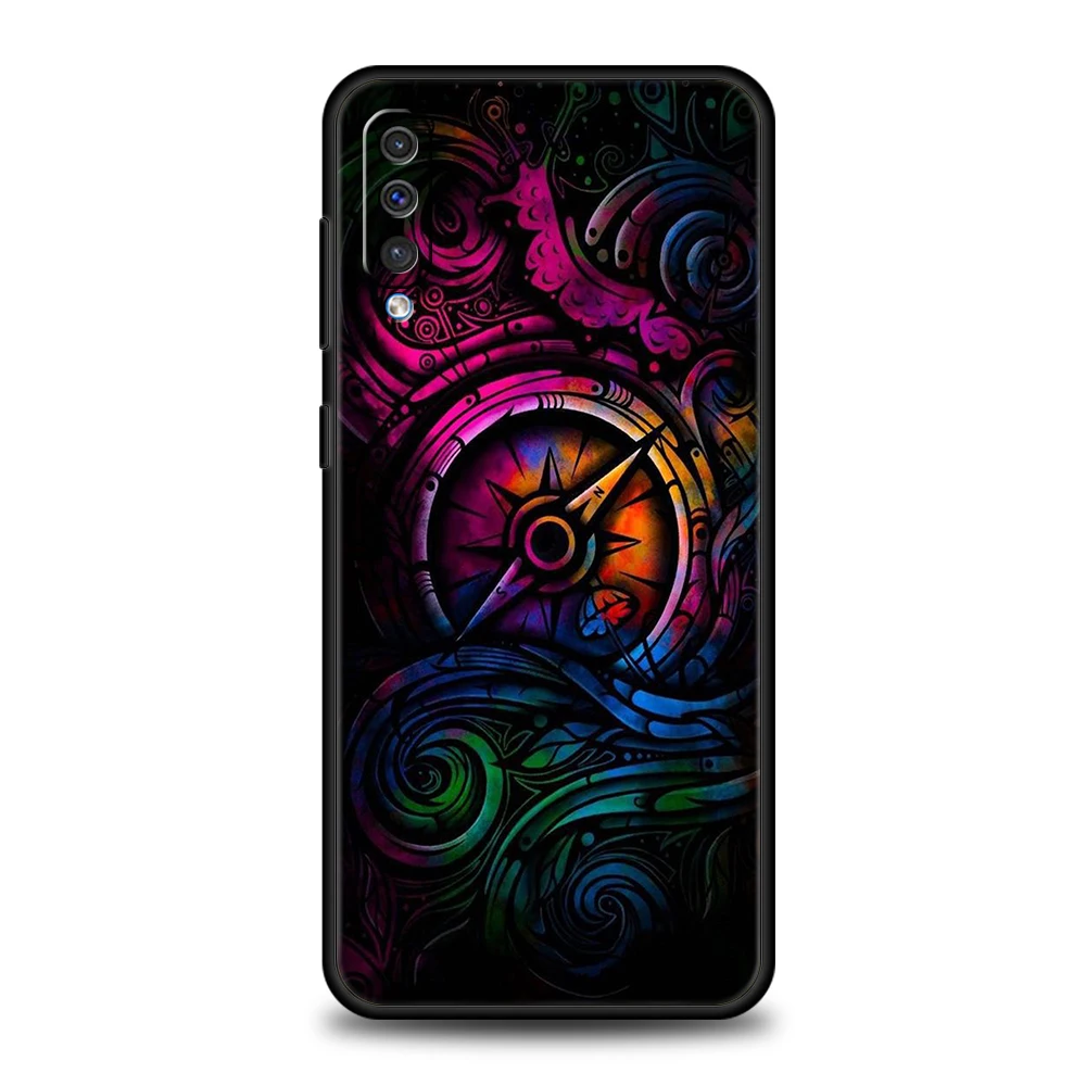 Kompass Telefon hülle für Samsung Galaxy A24 A13 A53 A73 A33 A22 A12 A02 A03 A05 A70 A50 A10 A20 5g Silikon hülle Shell Capas Taschen – Detail 8