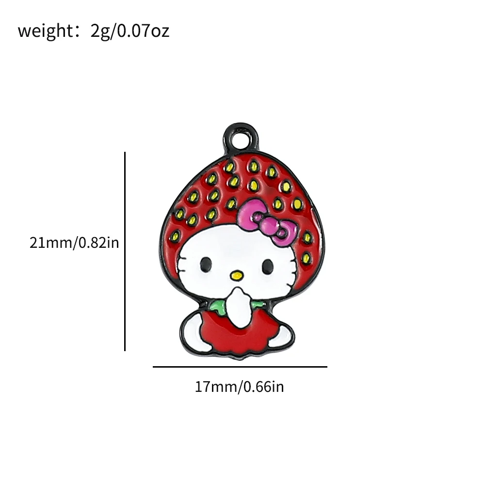 Anime Kawaii Sanrio Hello Kitty Bracelet Charms Metal Beads Making Kit Kids  Gift Jewelry Accessories