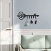 Wall Mounted Key Holder, Key Storage Row Hooks For Wall Decorative , Black Metal Key Organizer Rack Hook for wall Storage Rack 3