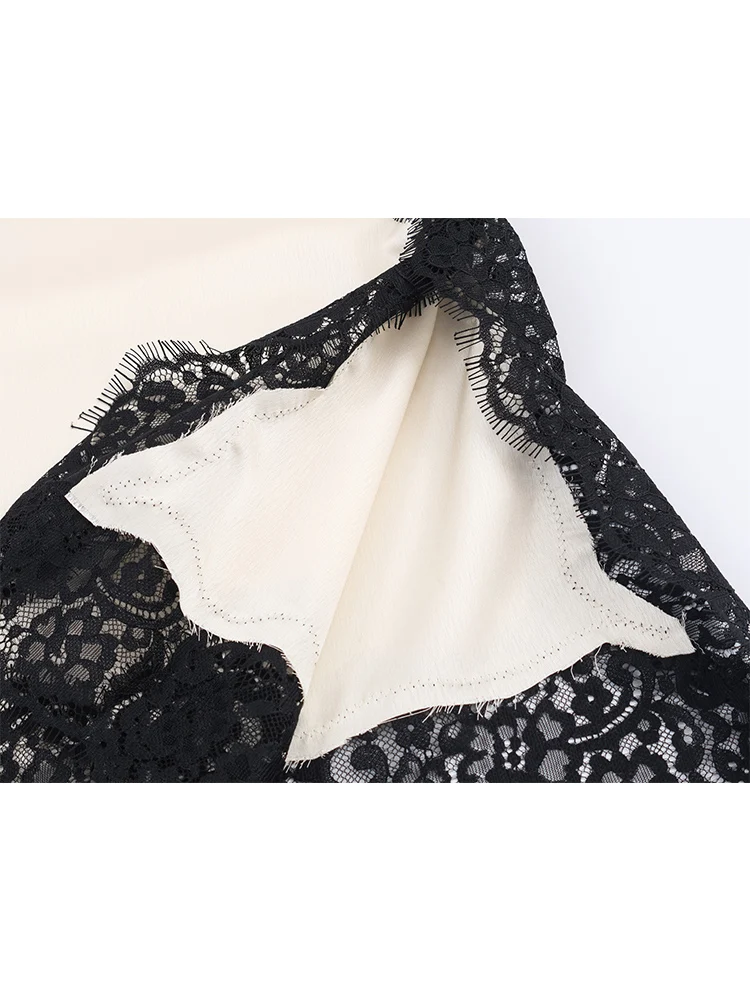 2026 New Women Lace Spliced Split Sling Top  Elegant Sexy Sleeveless Party Casual Camisole Top Fashion Female Vacation Outfit