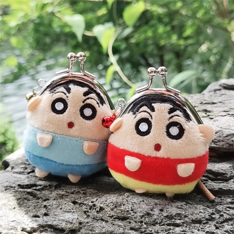 

Kawaii Crayon Shin-Chan Coin Purse Cartoon Sakurada Nene Kazama Toru Wallet Cute Plush Bag for Children Gift