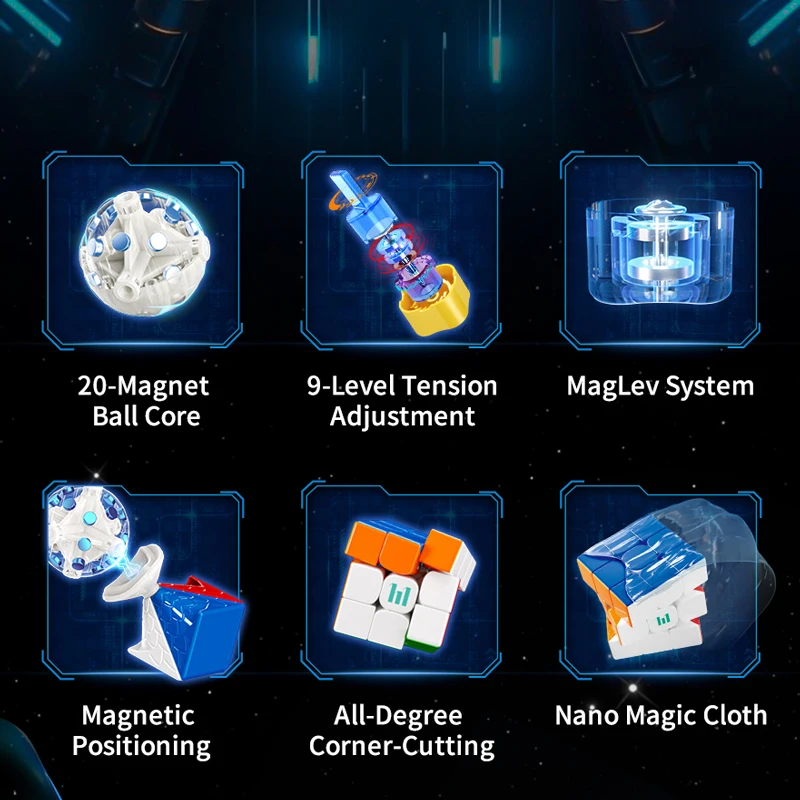 Puzzle Cube MOYU Huameng YS3M 20 Magnetic Ball Core Maglev Magic Cube UV 3x3 Speedcube Professional 3&times;3 Speed Puzzle Toys 3x3x3 Cubo Magico