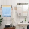 Clothes Drying Rack Wall Mounted Balcony Toilet Scalable Towel Storage Shelf Foldable Drying Racks Stainless Steel Towel Rack 4