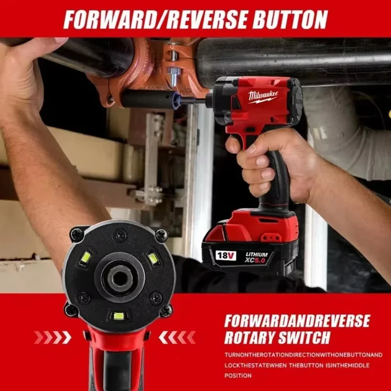 Milwaukee 20V Rechargeable Impact Driver - New Quality Upgrade, Strong Driving Force, Long Life & Easy to Control 6