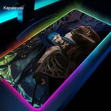 Arcane led gaming mouse pad rgb 900x400 grande não deslizamento de borracha base de jogo tapete de mesa do computador luz traseira mousepad