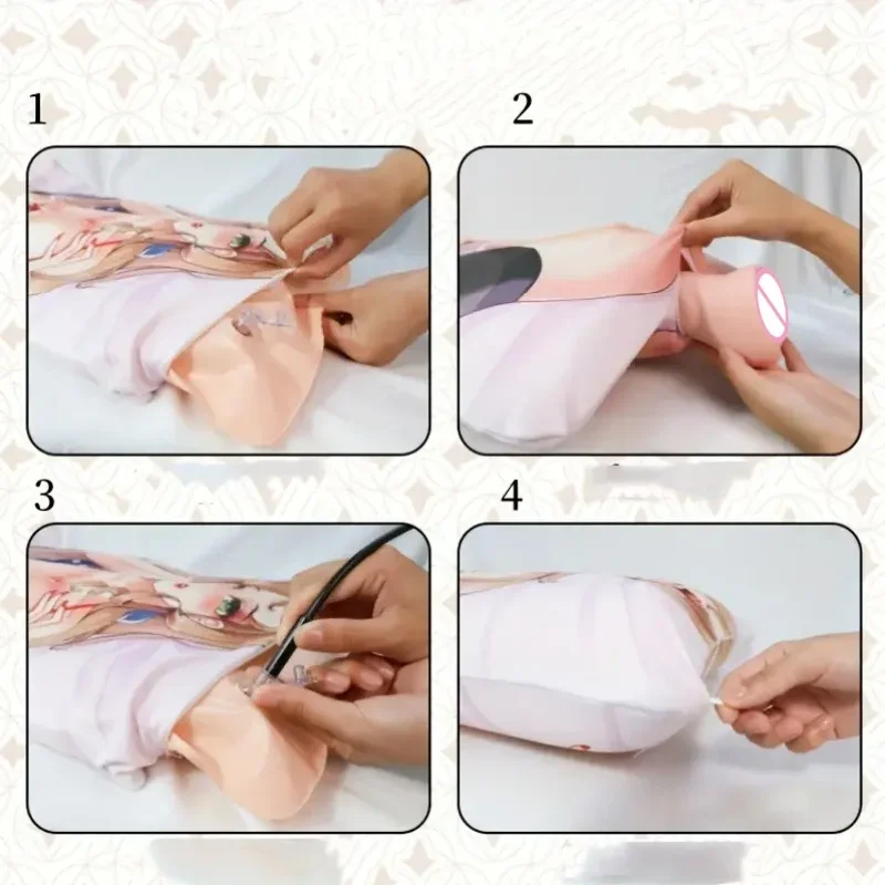Sexy Inflatable Doll SM Erotic Pillow Can Be Inserted Into The Name of The Male Penis Stamina Exerciser Adult Fetish Sex Toys