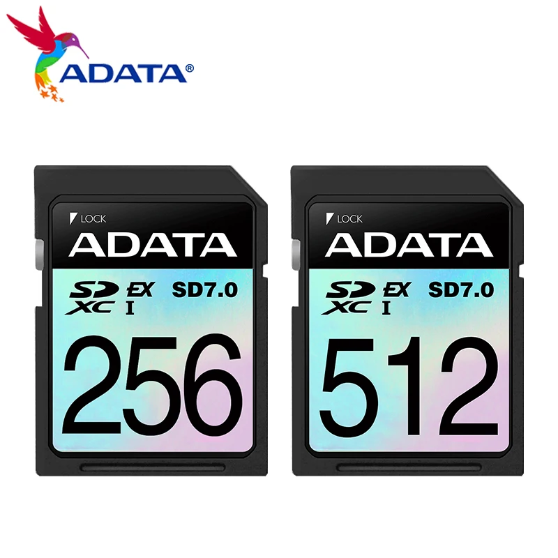 

ADATA SD Card Premier Extreme 256GB 512GB up to 800Mb/s SD7.0 Express SDXC UHS-I U3 C10 High Speed Flash Memory Card for Camera