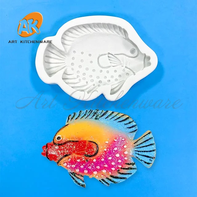 Stampini Silicone Per Cioccolato A Forma Di Pesce - Per Tema Marino, Pasqua E Decorazioni Dolci