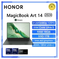 New HONOR 1kg Laptop MagicBook Art 14 2024 14.6"Inch 3.1K 120Hz OLED Touchscreen Intel Ultra 5 7 Computer PC Notebook Ultrabook 1