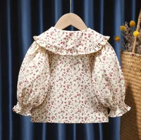 Chemise à manches longues pour filles, chemisier à la mode pour petites filles, mode coréenne, printemps, nouveau bébé, beurre, 2024 2