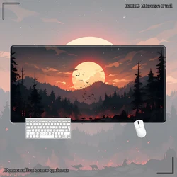 Aesthetic Forest XXL Desk and Keyboard Mat - Minimalist Gamer Mouse Pad - 290x250x2mm (25NO1314)