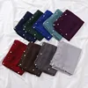 Fashion Bubble Pearl Chiffon Long Scarf Women Muslim Hijab Turban Beaded Headscarf Shawls Wrap Bandanas Headband Bufanda Foulard