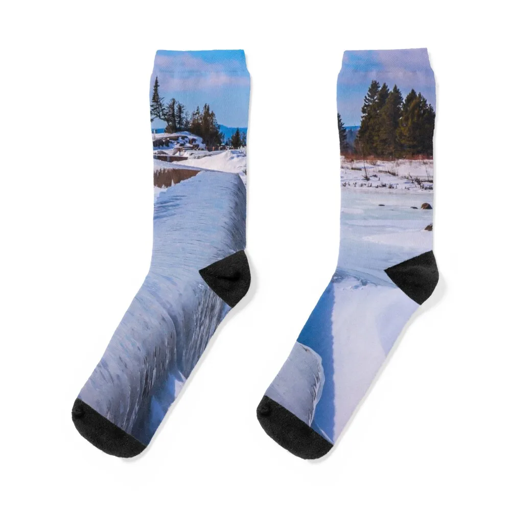 

The Artist’s Point in Wintertime Socks colored socks gift Socks with print Socks Female Men's