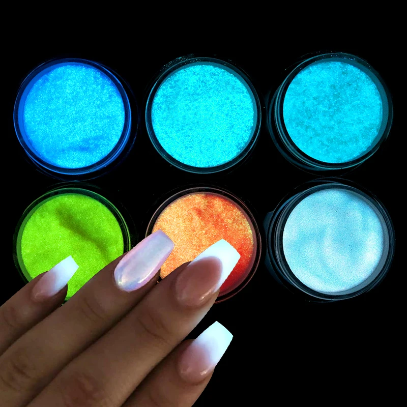 10ML Glow In The Dark Acrylic Powder For Nail Art Polymer Tips