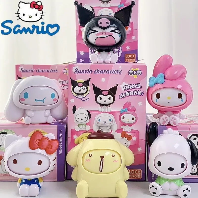 

Sanrio кавайная фигурка с изображением милого лица Cinnamoroll полакко My Melody Hello Kitty Kuromi помпон пурин аниме модель экшн-фигурка игрушка