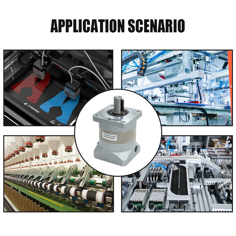 Planetary Reducer SPLF90 Suitable For 90 Flange Servo Motor 750w Gear Ratio 4 / 5 / 7 10 Max 90N.m &le;10 arcmin input 19mm