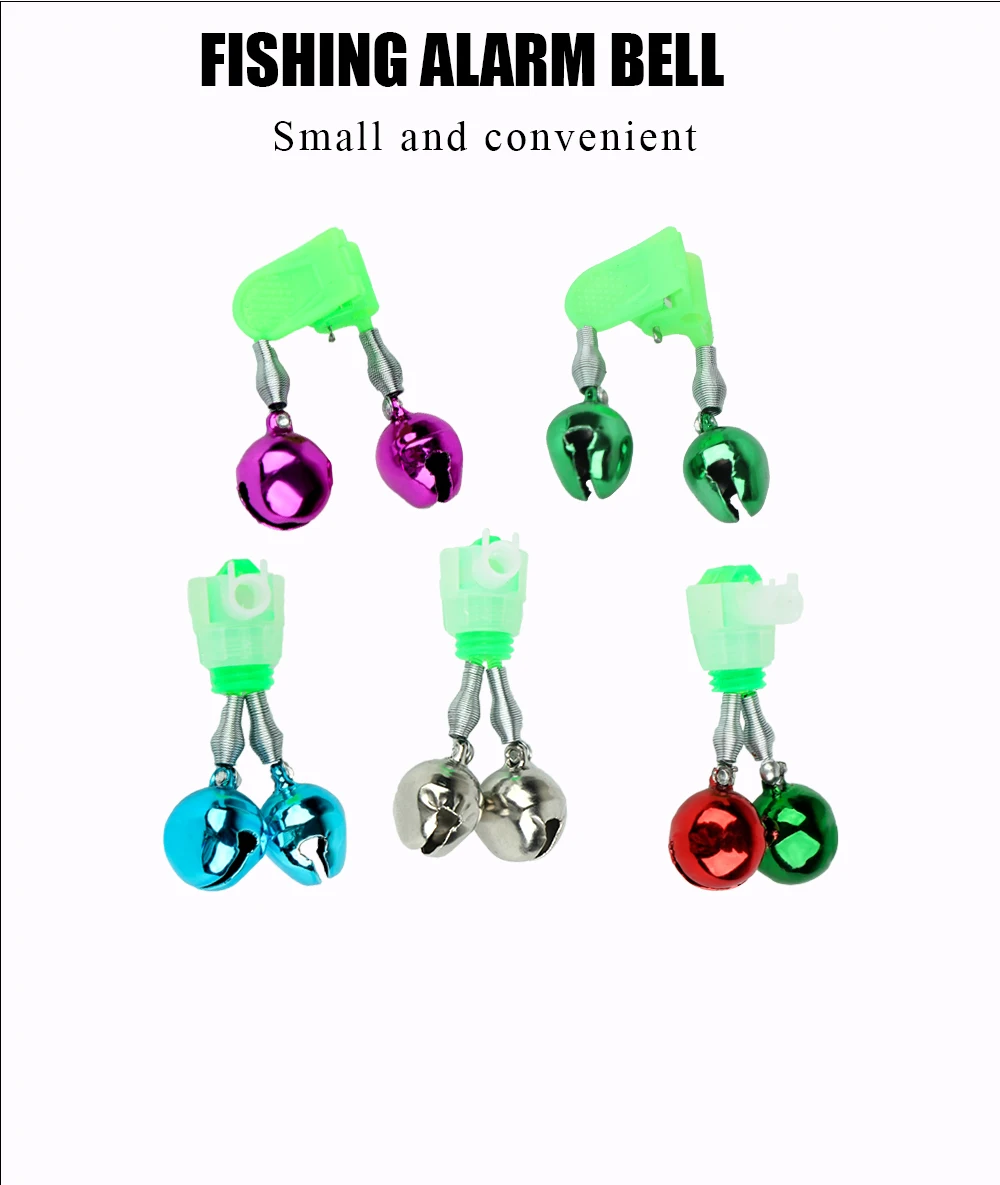 NGB 10PCS Mehrfarbige Fisch Glocke Alarm Outdoor Feeder Top Spitze Clips Glocke Stange Karpfen Angeln Zubehör – Detail 1