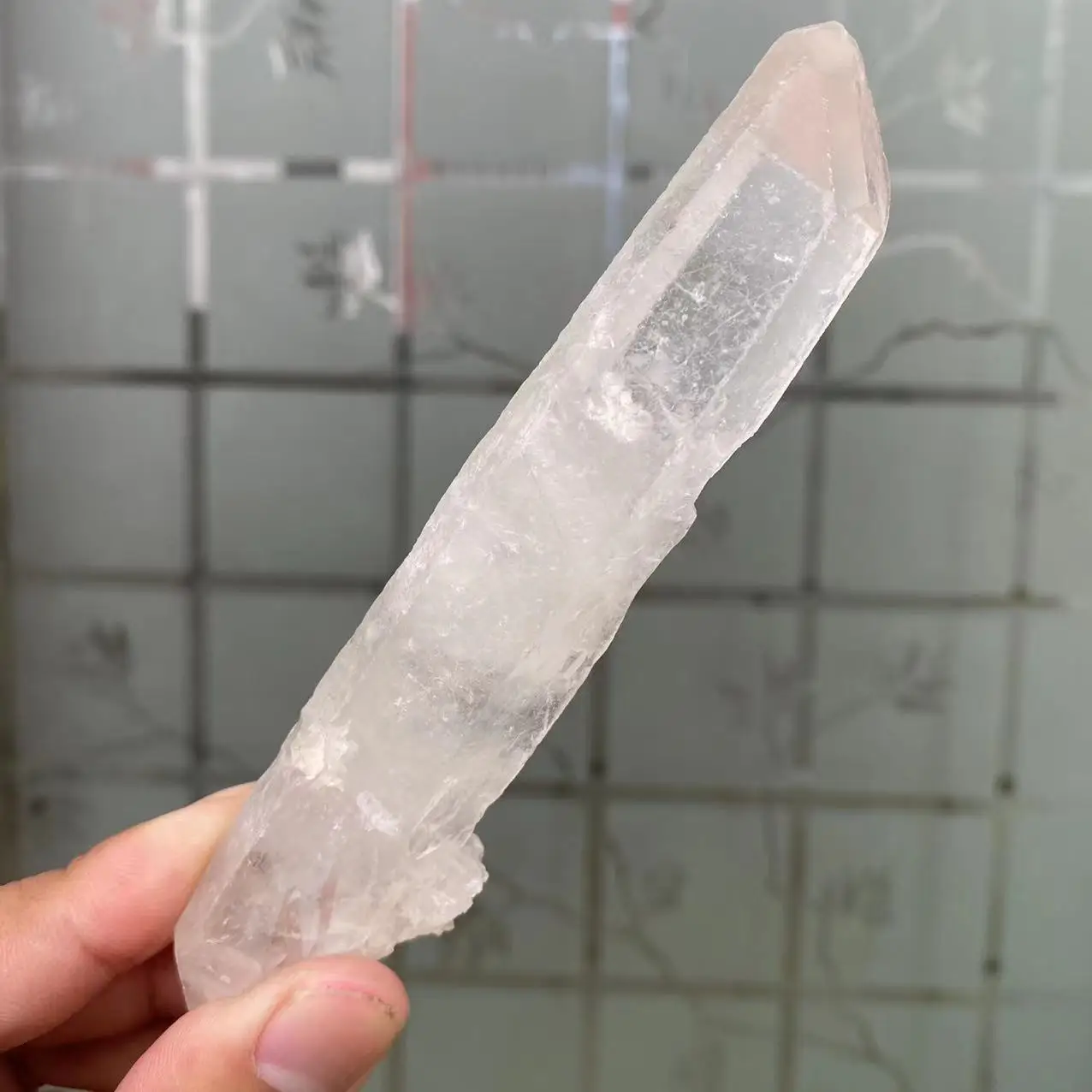 Natural White Clear Quartz Crystal Wand Healing Reiki Crystal Original Skeletal Crystal Point Specimen Home Decor Minerales 5