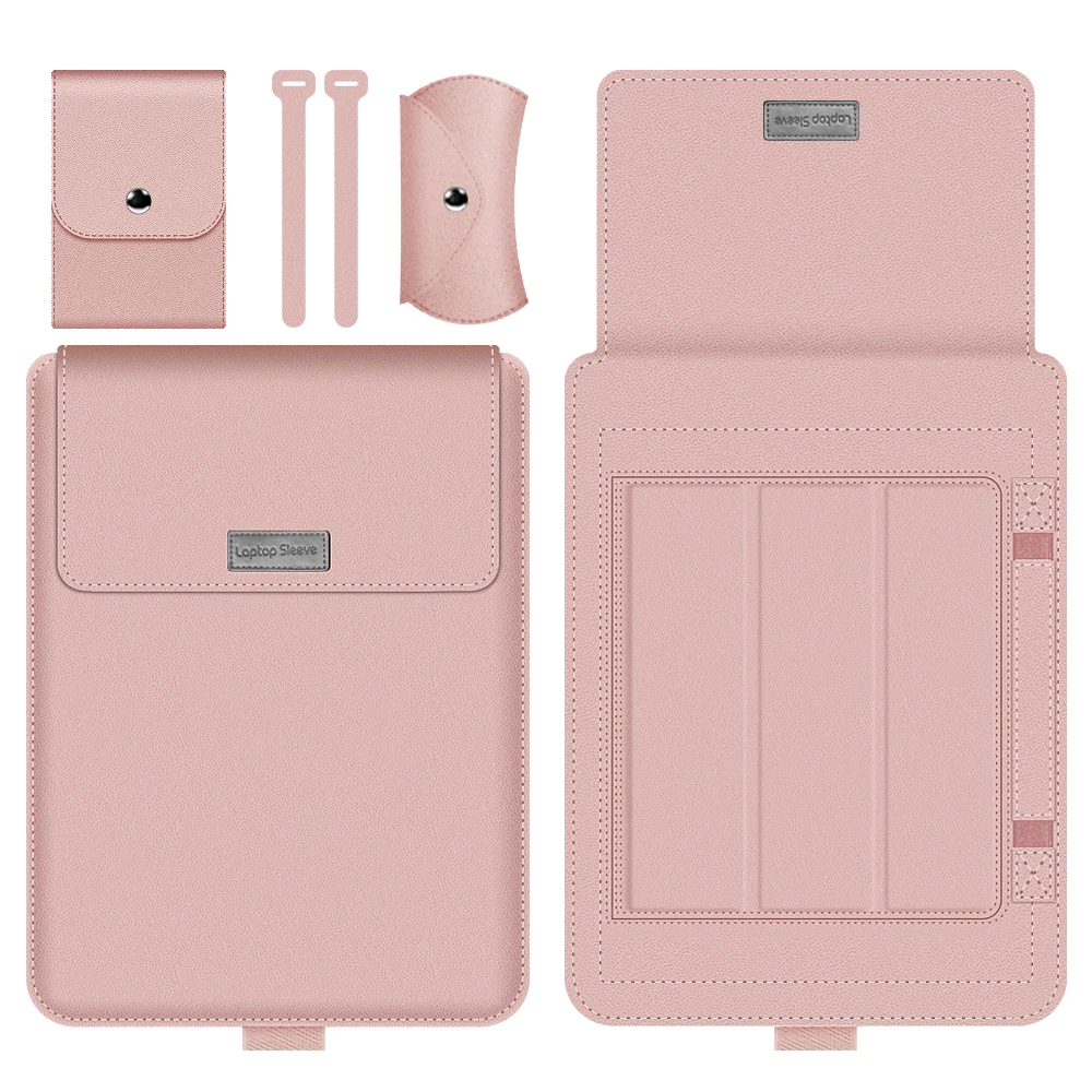 Bolsa do Portátil do Couro do Plutônio para o Macbook Air Pro Case da Luva do Bolsa Tampa do Caderno Huawei Dell hp Asus 15 15.4 15.6 17 - Imagem 3