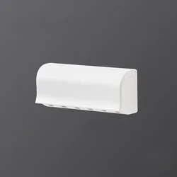 Wall-Mounted Toothbrush and Toothpaste Organizer - Punch-Free Bathroom Storage Accessory (L)
