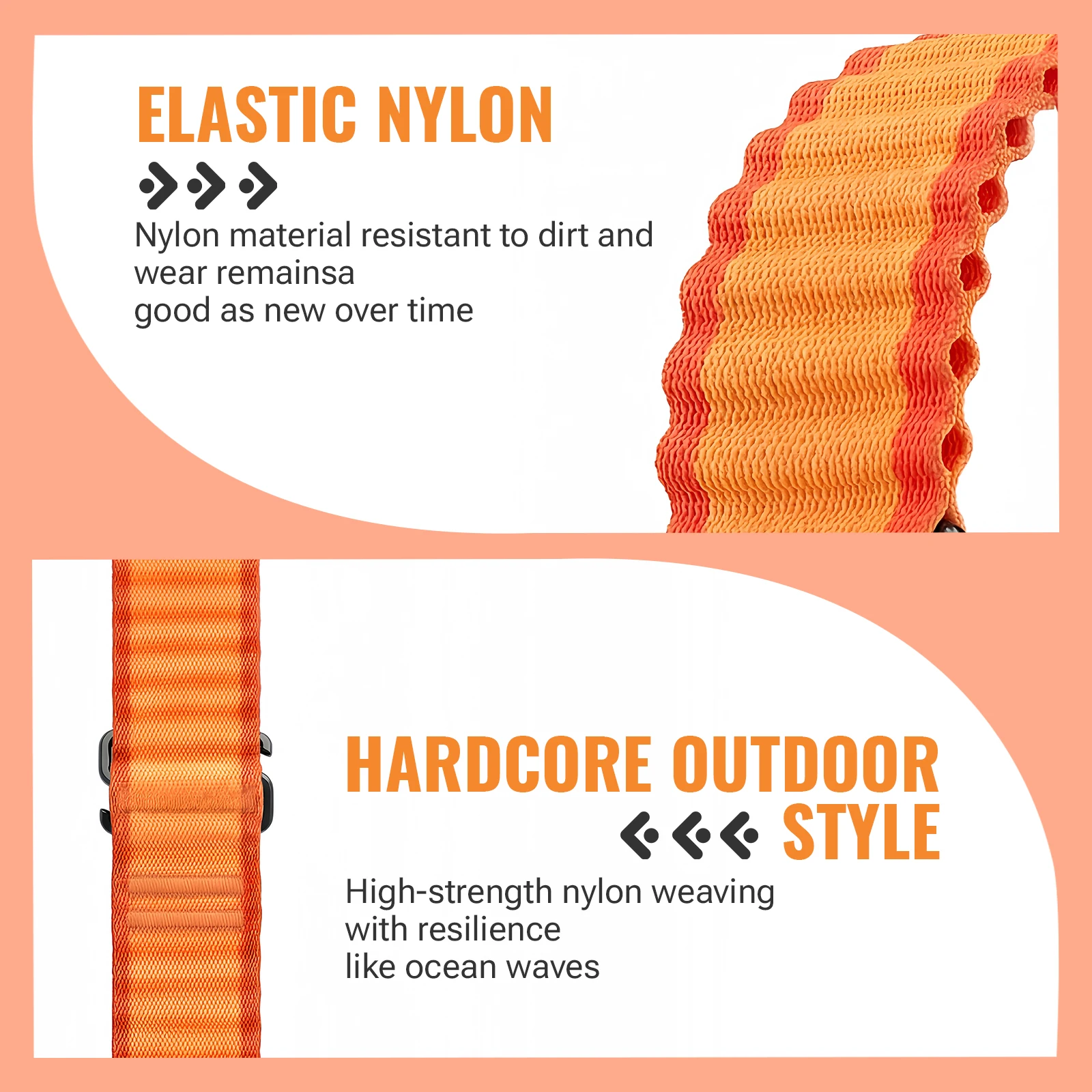 Quick Fit Nylon Braided Strap - Adjustable Wristband