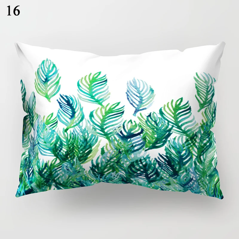 30x50cm Tropical Leaf Monstera Cushion Cover Polyester Throw Pillows Case Sofa Home Decorative Green Plants Print Pillowcase 
