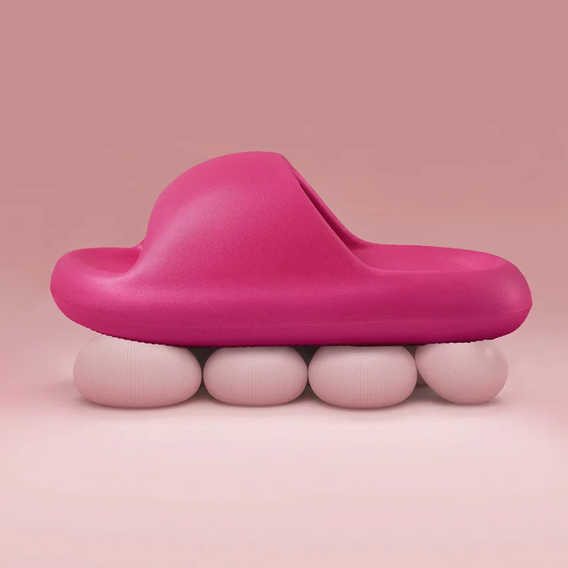 

Women Super Soft Bathroom Slippers Wearing Thick Sole Fashion Household Anti Slip Soft Sole Couple Shower Sandals Bread Shoes
