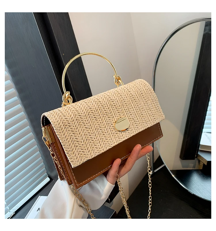 Fashion Pu Hasp Ladies Top-Handle Bags Braid Design 2024 New Brand Shoulder Bags for Women Free Shipping Bolsas Femininas