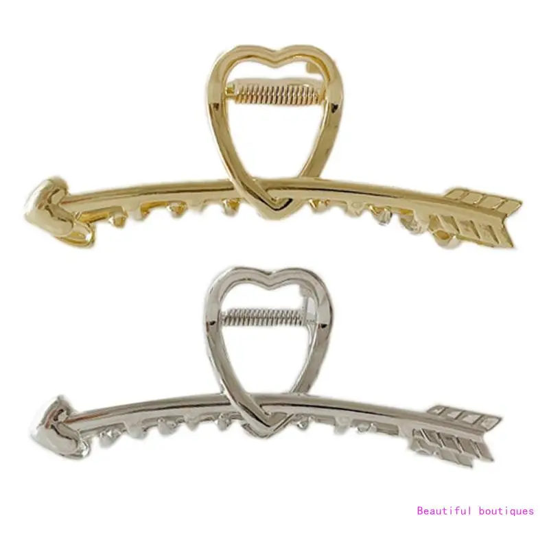 

Non-Slip Hair Claw Clip Metal for Arrow Ponytail Catch Barrette Heart Alloy Hair DropShip