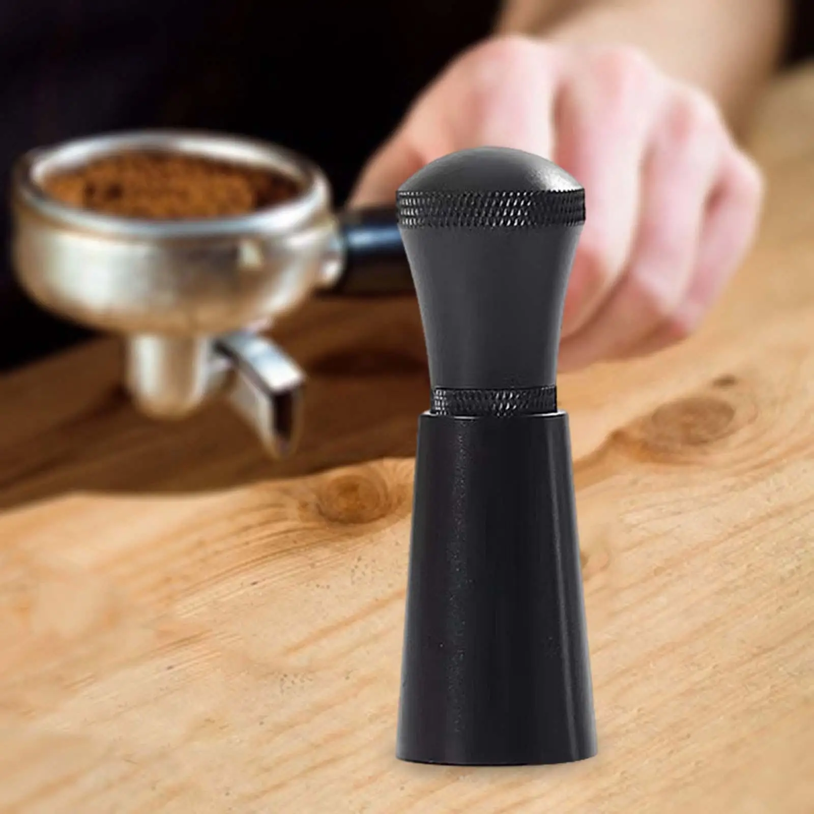 Espresso Distribution Tool Coffee Ground Stirring Tool with Stand, Lightweight Hand Pin Type Coffee Distributor for Office