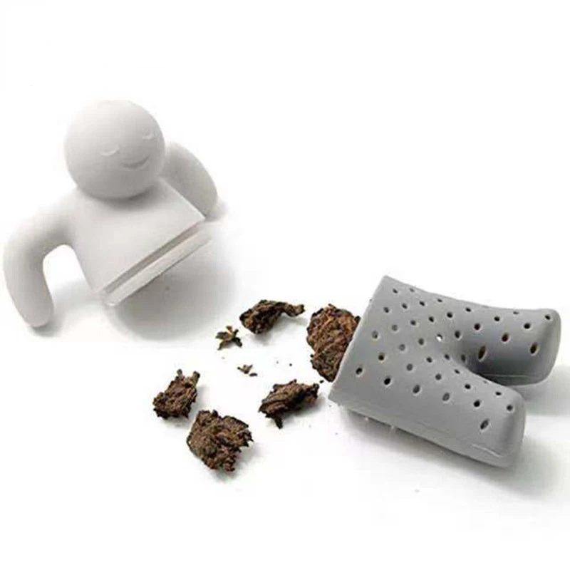 Tea Infuser Tea Strainer Tea Maker Tea Filter Creative Tea Strainer Food Grade Silica Gel Tea Filter Mr.Tea Villain Shaped Silicone Maker Bag Set Brew Te Mate