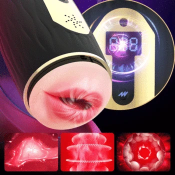 Double Head Male Masturbators Smart Heating Vibrating Sucking Masturbation Cup for Man Artificial Vagina Sex Toy for Men 4