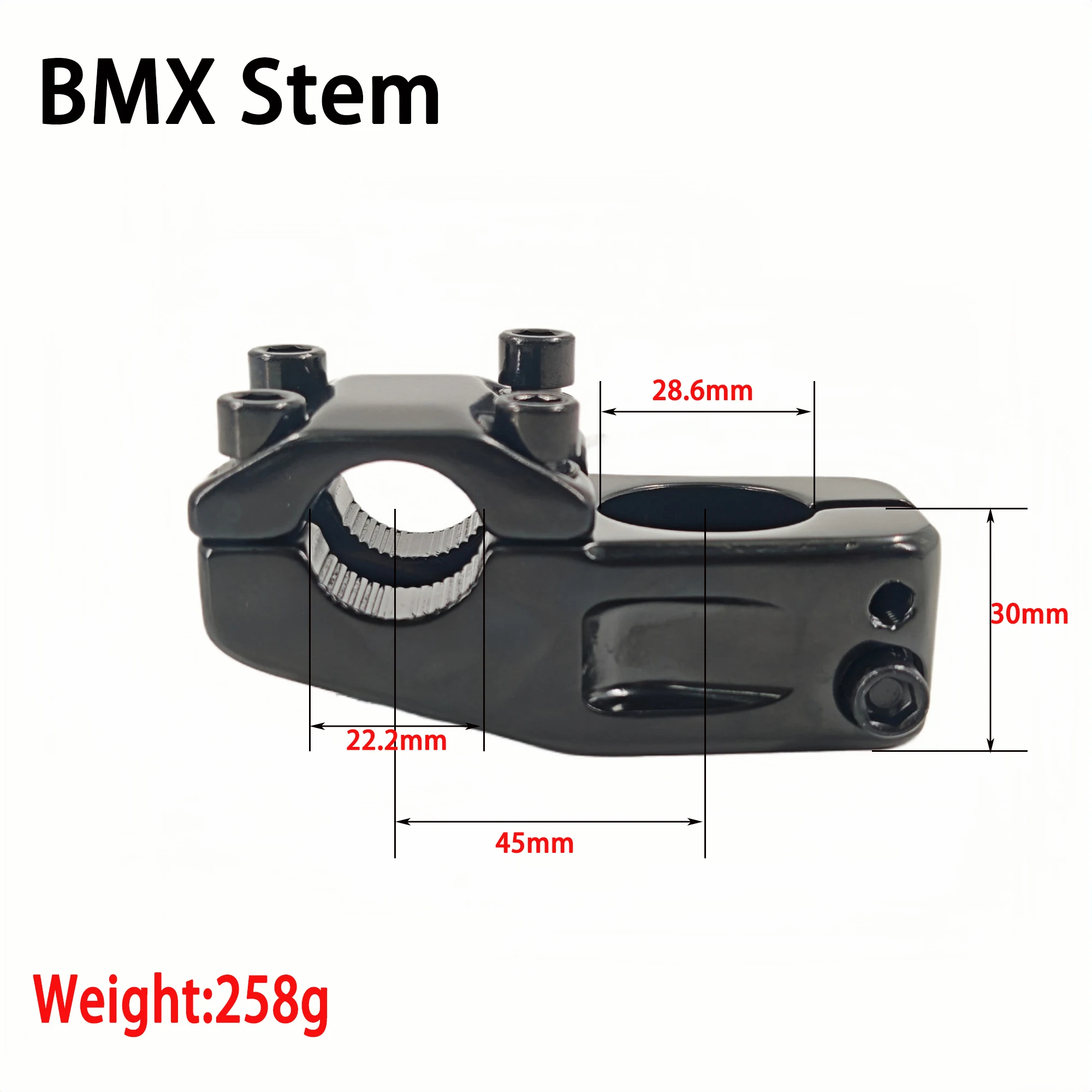 BMX Vorbau 22,2*28,6mm 45mm Leichte Aluminium Legierung CNC Fahrrad Vorbau BMX Lenker Vorbau Für Fixed Gear MTB Fahrrad Radfahren Teile – Detail 2