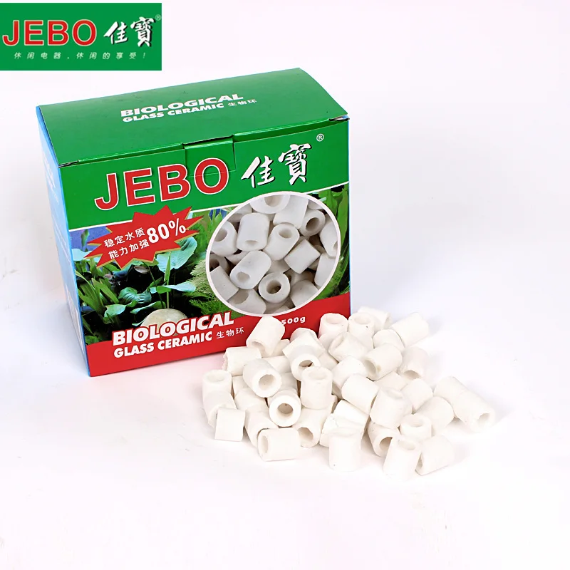 NEW JEBO Filter Biological Rings Ceramic Bio Porous Media Biocycle Material Aquarium Fish Tank Nitrifying Bacteria 300g/500g 2