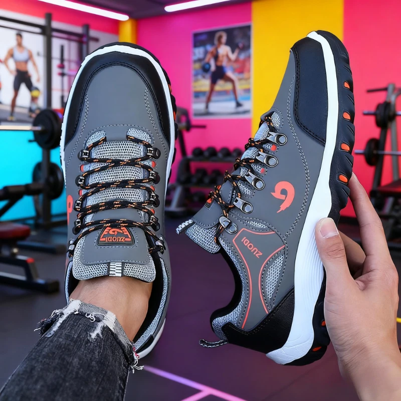 Casual Men's Sneakers Breathable Hiking Walking Shoes Spring and Summer Durable Waterproof Outdoor Shoes Vulcanized Men's Shoes