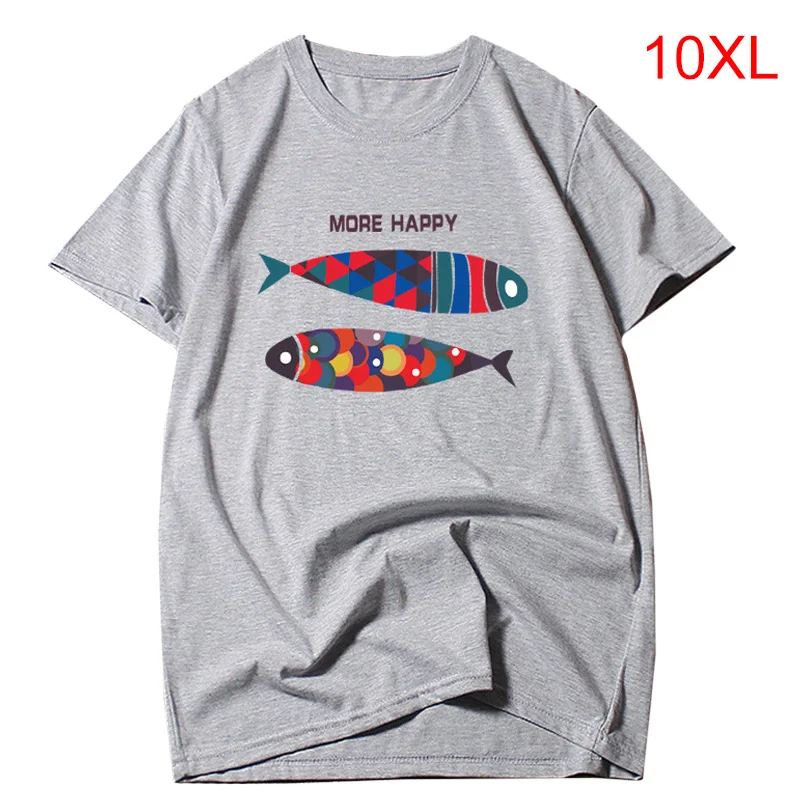 

2024 New Oversized T-Shirts Men Casual Short Sleeve Tshirts O-Neck Cotton Summer Tops Tees for Male Plus Size 9XL 10XL HX262