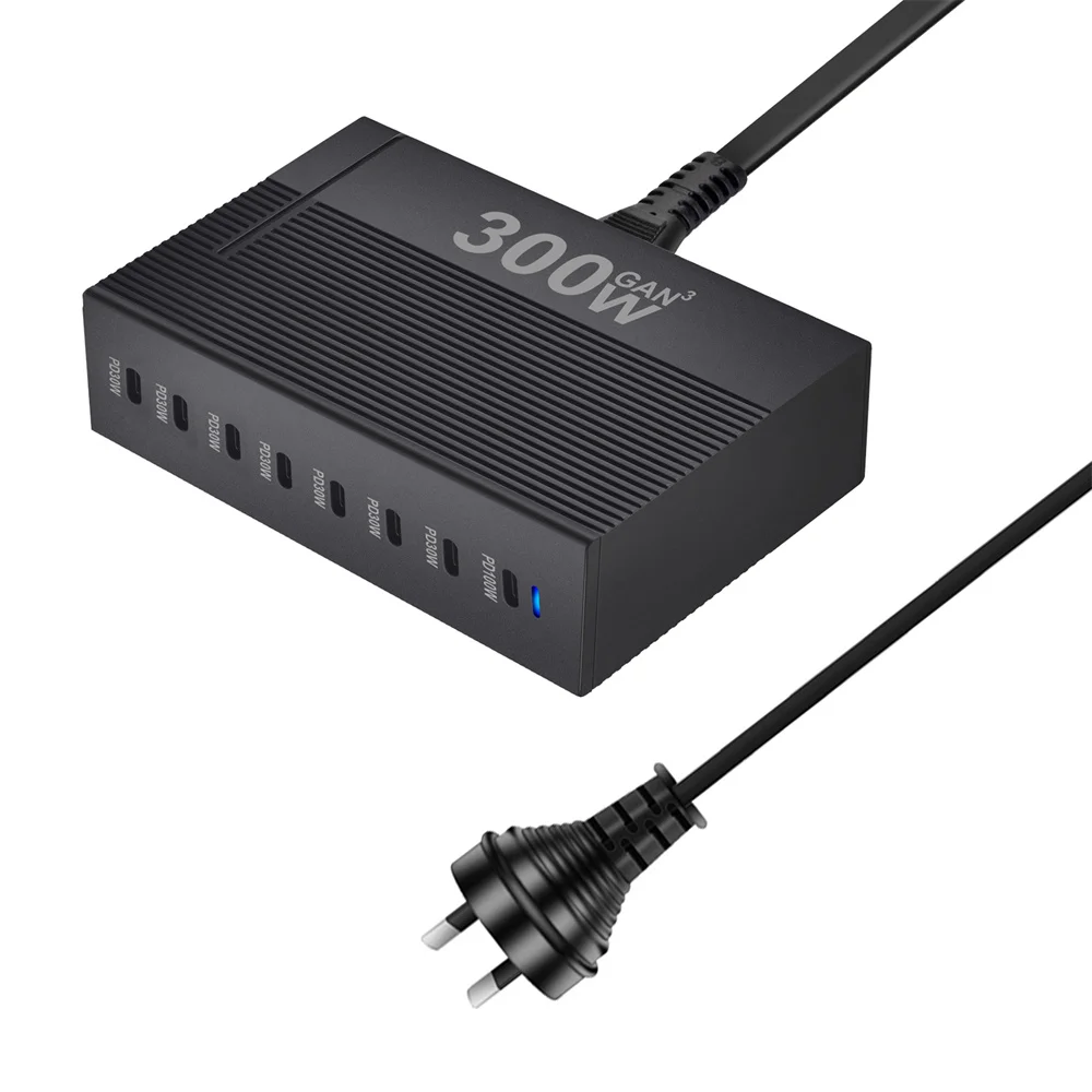 نمط جديد شريط عمودي 300 واط غان C شاحن سريع PD100W...