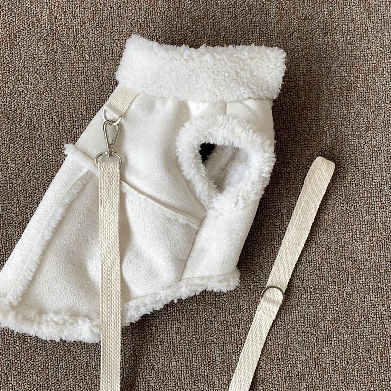 Pet Dog Clothes Cotton Coat Pet Warm Winter Teddy Thickened Jacket Frise Tractable Split Button Shirt