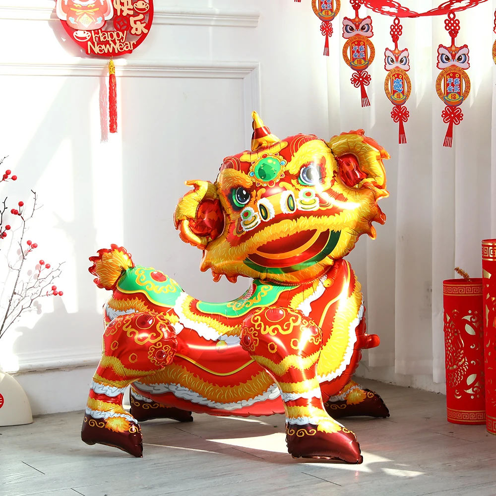 

Large Standing Dragon Foil Balloon Chinese New Year Party Decoration Year of the Dragon Lunar Spring Festival Supplies Kids Toy