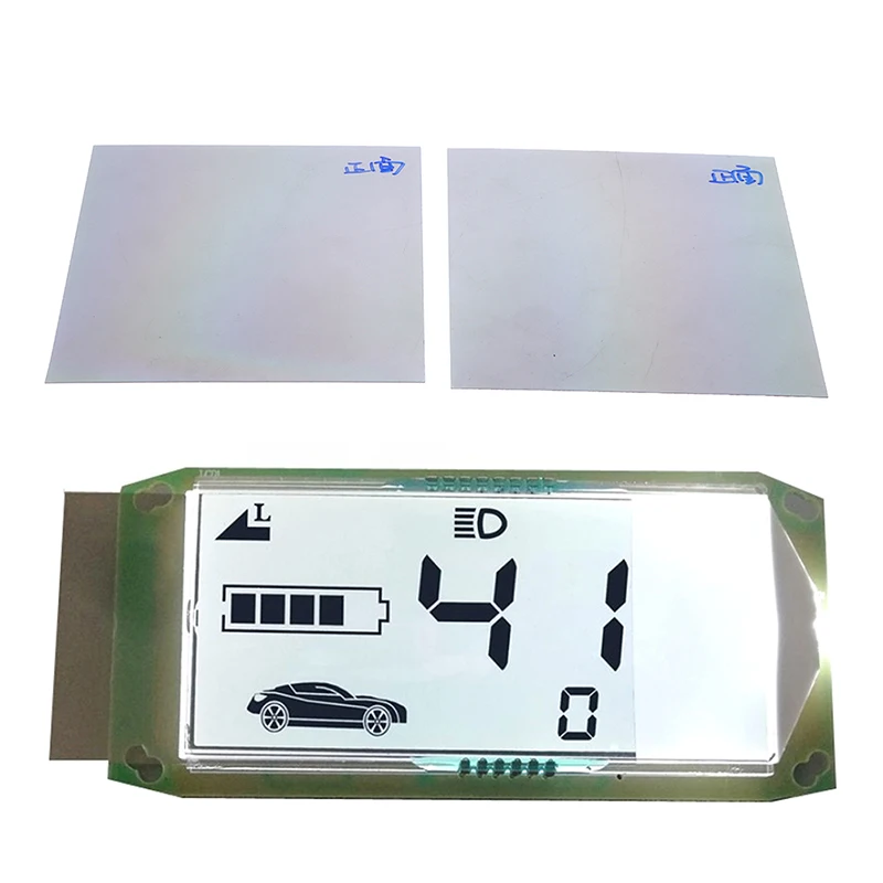 Car Mirror Film 2Pcs 9*9CM Universal LCD Electric Vehicle Polarized Film Image Display Screen Watch Battery Car Large Cell Phone