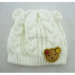 Winter ear protector knitted hats for boy/girl/kits hats,infants caps beanine chilldren-Dot turtleneck 1pcs/lots MC02