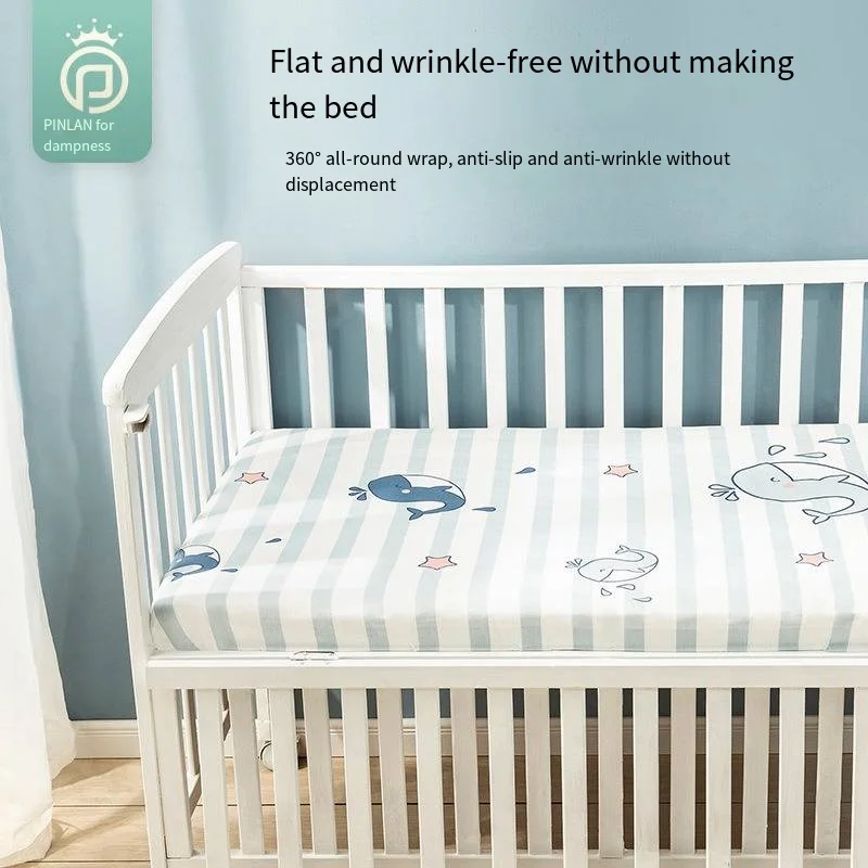 85*50*5cm Newborns Baby Fitted Sheet Crib Bed Cover Fitted Bassinet Sheets Mattress Cover Cradles Removable Bedding 140*70*5cm